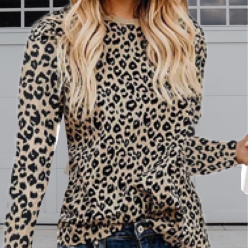 Leopard long sleeve top
